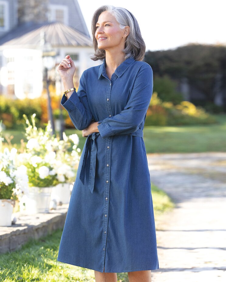 Tencel/Cotton Shirt Dress image number 1