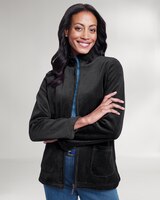 Velour Zip-Front Cardigan thumbnail number 1