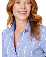 Foxcroft Ava Stretch Non-Iron Simply Stripe Shirt thumbnail number 3