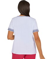 Alfred Dunner Happy Hour Medallion Center Embroidery Top thumbnail number 3