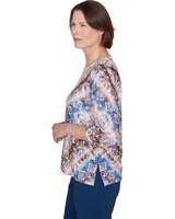 Alfred Dunner® Classics Python Chevron Crew Neck Top thumbnail number 4