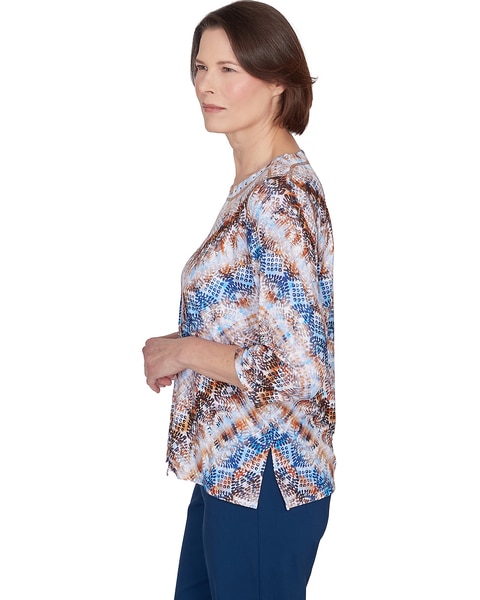 Alfred Dunner® Classics Python Chevron Crew Neck Top