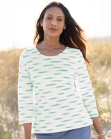 Prima™ Cotton Painted-Stripe Tee thumbnail number 1