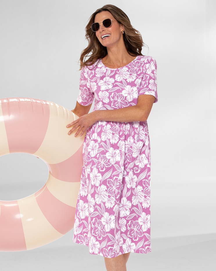 Boardwalk Knit Print Weekend Dress image number 1
