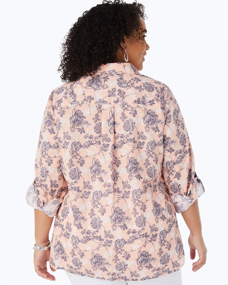 Foxcroft Sunset Floral Non-Iron Shirt image number 4