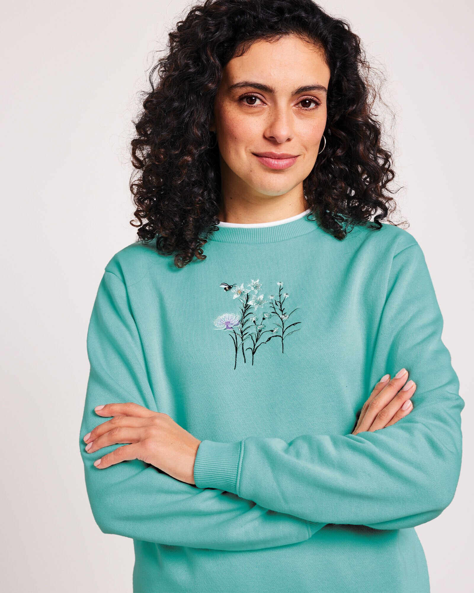 Green tunic sweatshirt on sale