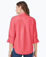 Paulie Elbow Sleeve Solid Stretch Blouse thumbnail number 4