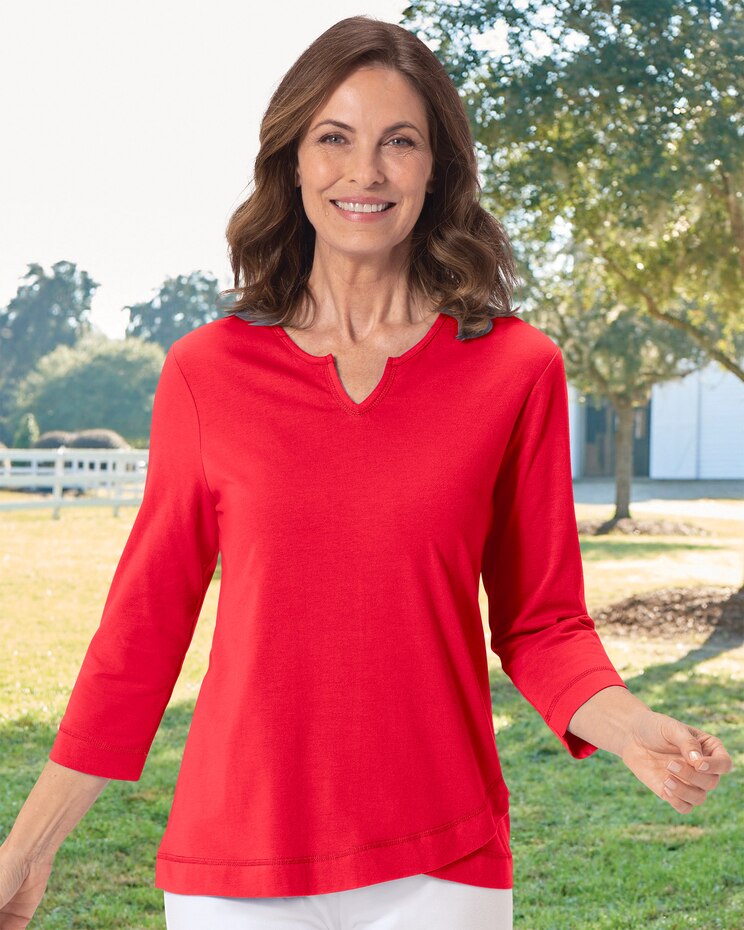 Prima™ Cotton Tulip-Hem Tee image number 1