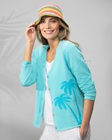 Bayside Cotton Palm-Tree Cardigan thumbnail number 2