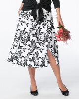 Look of Linen Floral Midi Skirt thumbnail number 1