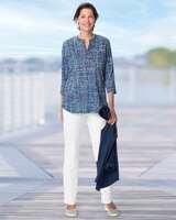 Essential Cotton Watercolor Grid Tunic thumbnail number 2