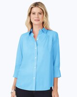 Paulie Elbow Sleeve Solid Stretch Blouse thumbnail number 1