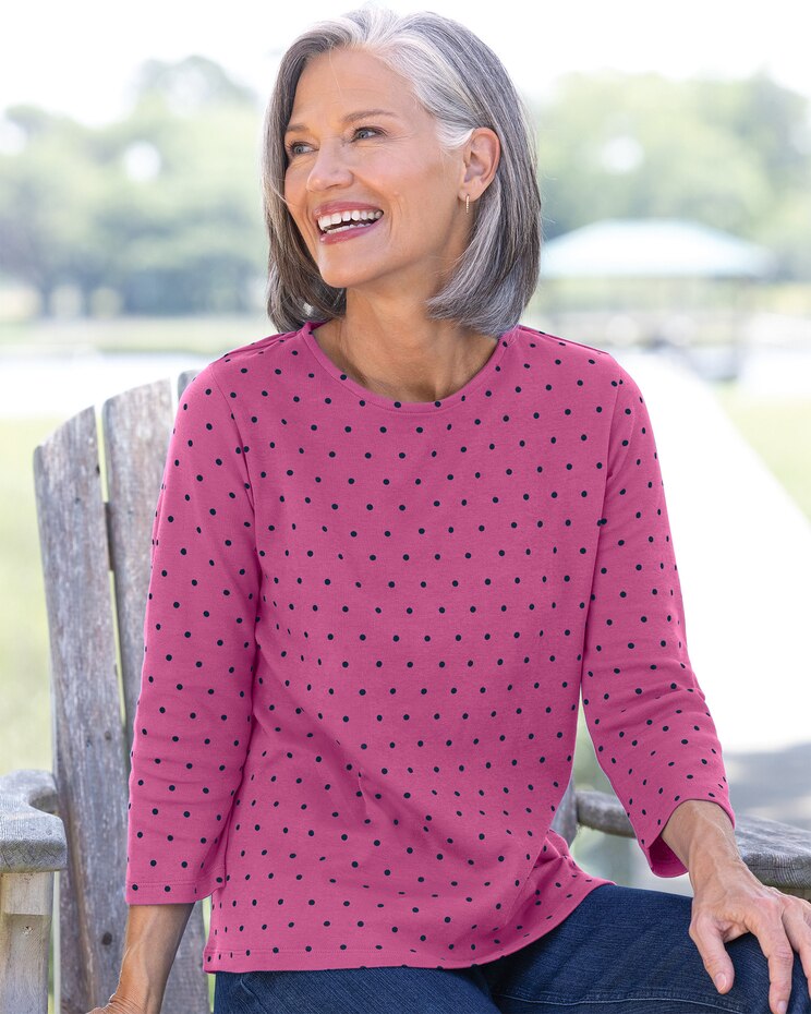 3/4 Sleeve Dot Tee image number 1