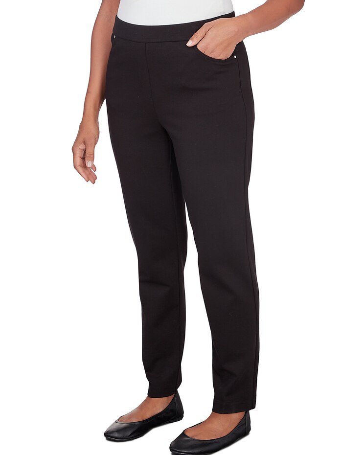 Alfred Dunner® World Traveler Comfort Ponte Average Length Pant image number 3