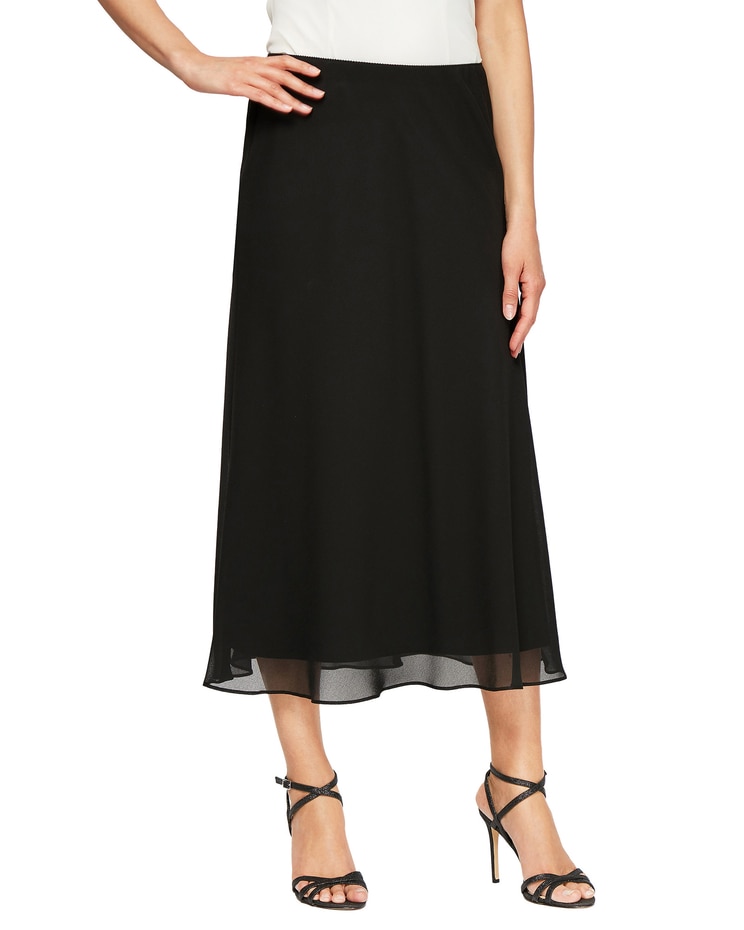 Tea-Length A-Line Georgette Skirt image number 1
