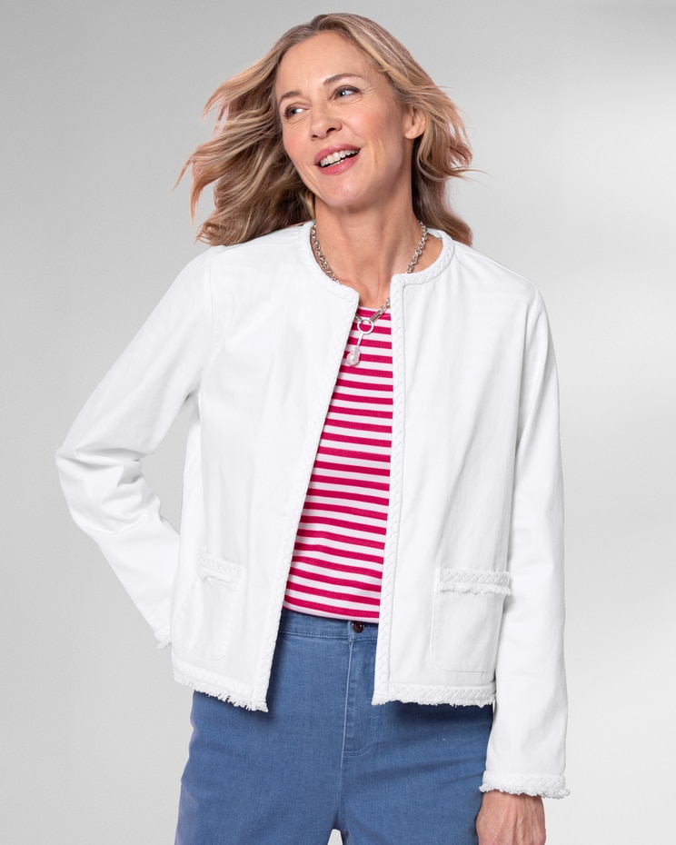 DreamFlex Color Braid-Trim Jacket image number 1