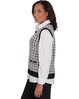 Alfred Dunner® Runway Ready Houndstooth Two in One Vest thumbnail number 4