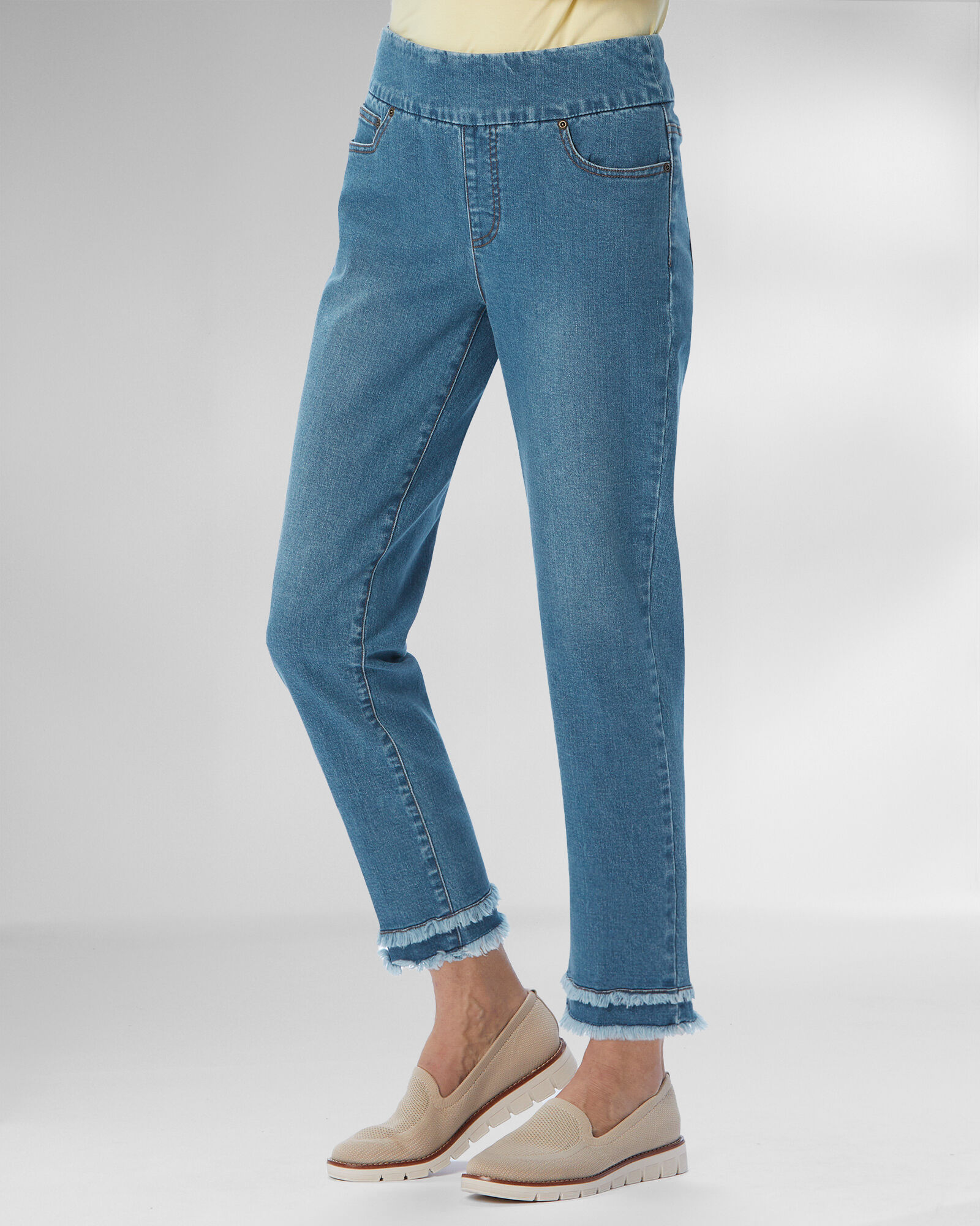 Double fringe shop jeans