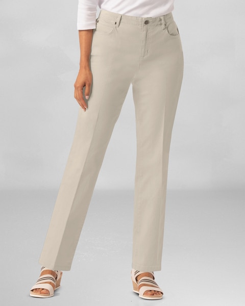 DreamFlex Color Comfort-Waist Classic Straight Leg Jeans