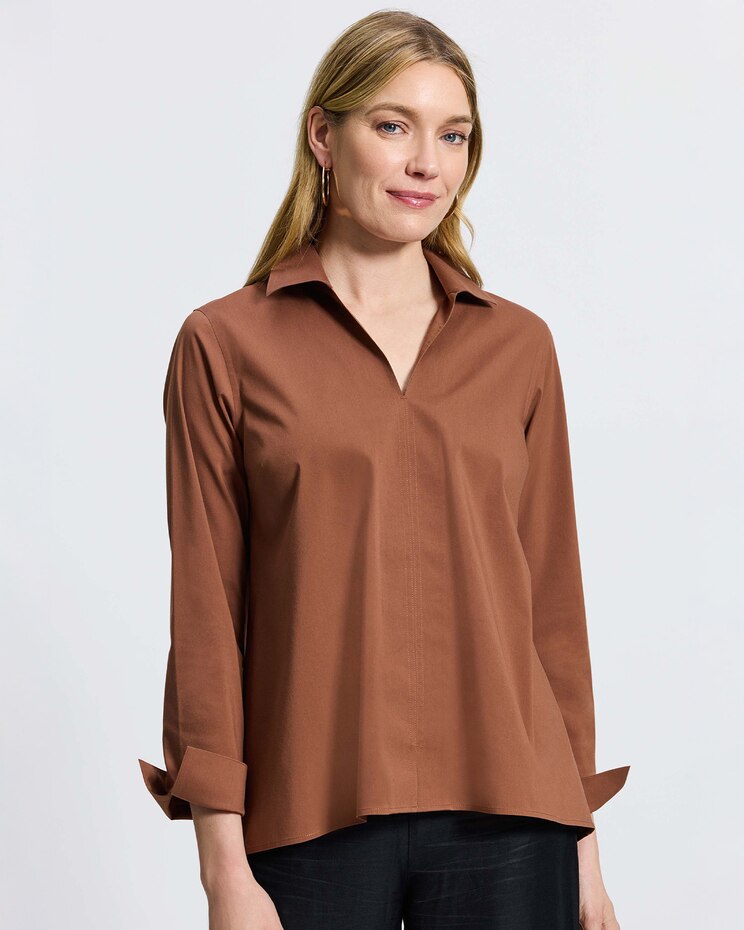 Foxcroft Agnes Essential Stretch Non-Iron Shirt image number 1