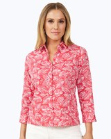 Lucie 3/4 Sleeve Beach Leaves Blouse thumbnail number 1