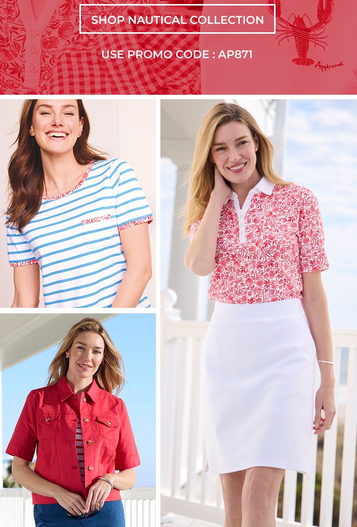 the coast is calling! 50% off sitewide* no exclusions shop nautical collection use promo code: AP871